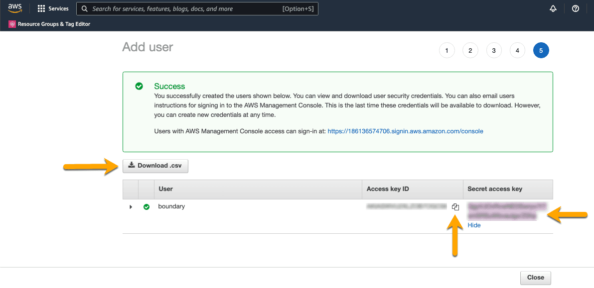 AWS IAM Copy Credentials